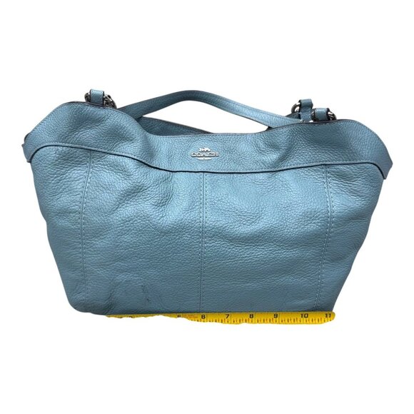 Coach Small Lexy Purse Pocketbook Womens Classic Leather Shoulder Bag Blue READ - Picture 8 of 10